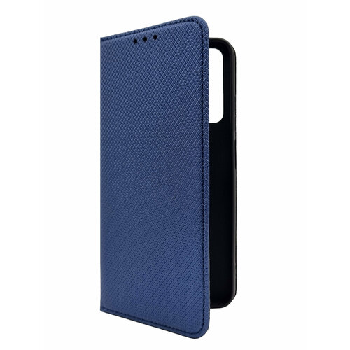 Чехол на Xiaomi Redmi Note 12S (Ксиоми Редми Ноте 12с) синий книжка плетёнка с функцией подставки отделением для карт и магнитами Fold Case, Brozo