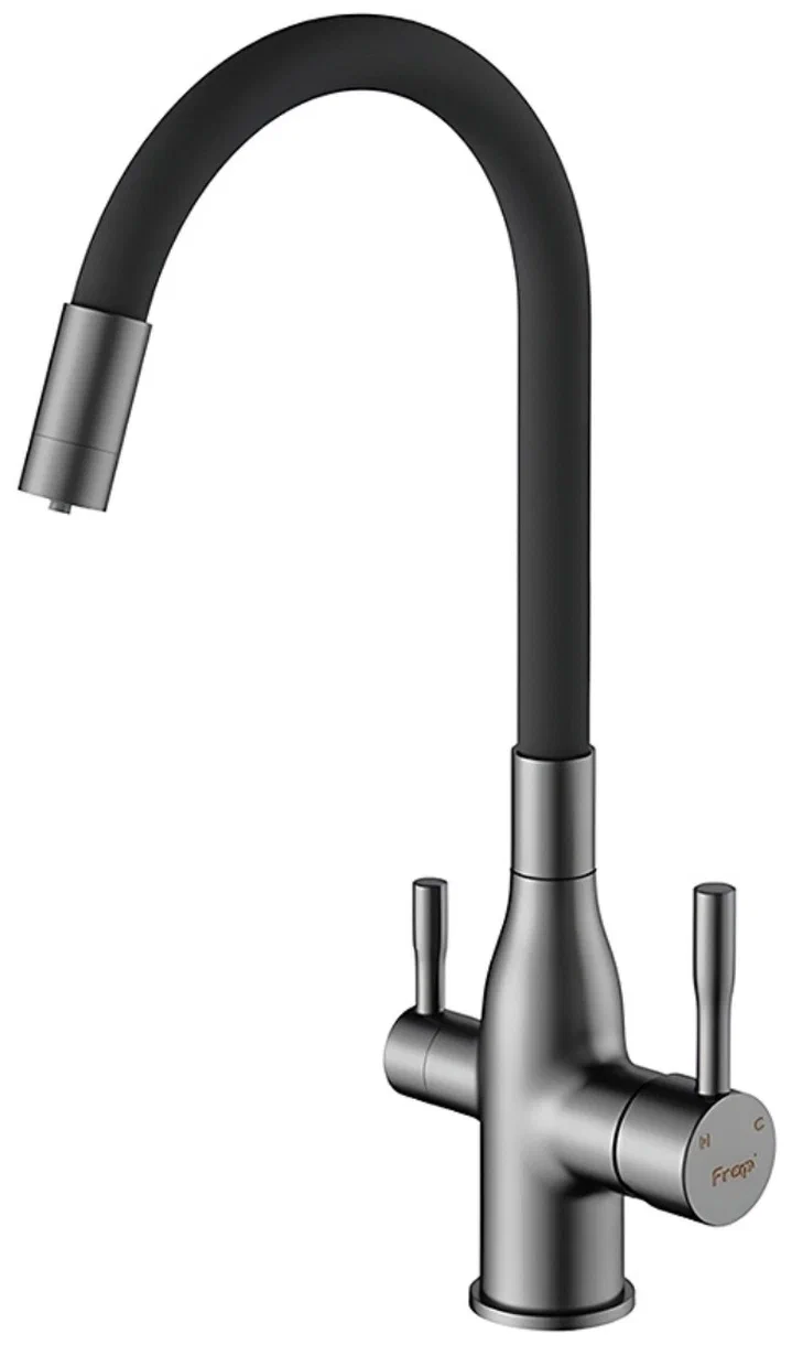 Смеситель для кухни (мойки) Frap F4396 черный хром