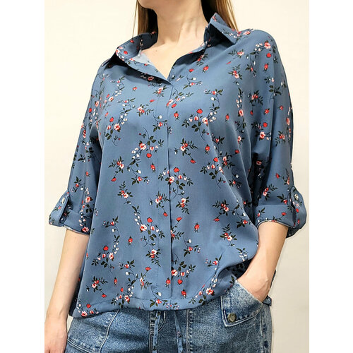 фото Футболка размер 52, синий, серый tvoi-id