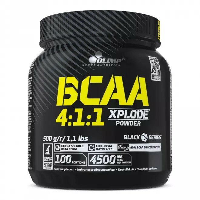 Аминокислоты BCAA (БЦАА), Olimp, BCAA 4:1:1 Xplode Powder, 500 г, Груша