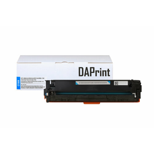 Картридж лазерный DAPrint DP-CB541A/CE321A/CF211A Cyan (голубой) для HP и Canon 1,6К стр. картридж bion bcr ce321a ce321a для hp laserjet pro cm1415 cp1525 1300 стр голубой