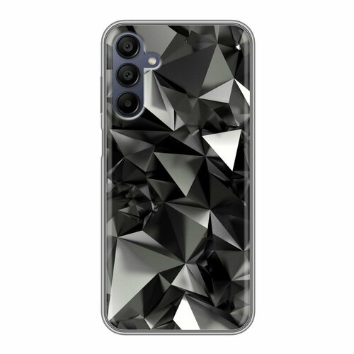 Дизайнерский силиконовый чехол для Самсунг А15 / Samsung Galaxy A15 Черные кристаллы дизайнерский силиконовый чехол для самсунг а15 samsung galaxy a15 корги