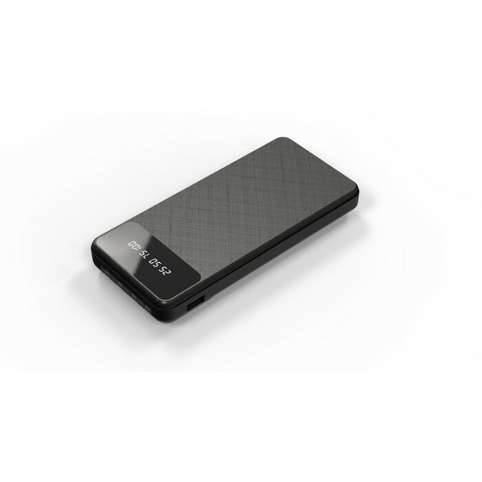 BYZ Внешний аккумулятор BYZ W79, 10000 мАч, Type-C, USB, 2 А, дисплей, кабели 4, дисплей, чёрный