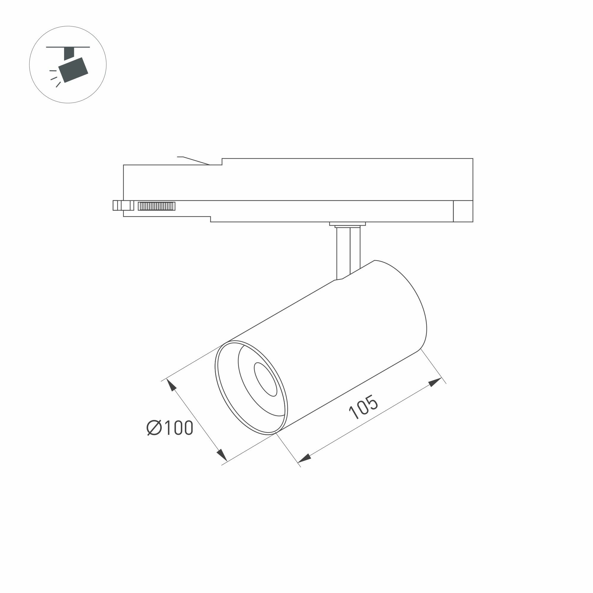 031173 Светильник LGD-NIKA-4TR-R100-30W Warm3000 (BK, 24 deg, 230V) (Arlight, IP20 Металл, 5 лет)