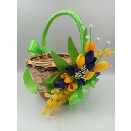 Корзинка для пасхи\корзинка для яиц\пасхальная плетеная корзинка