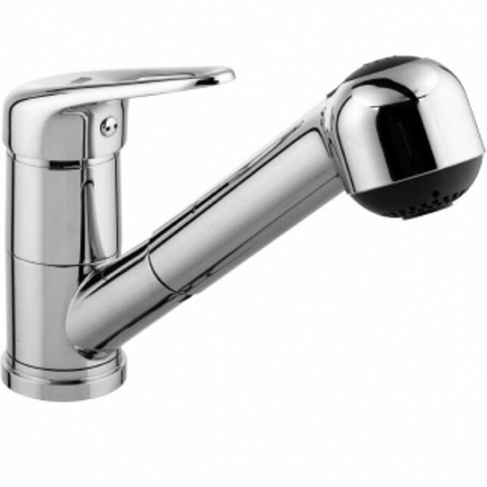 Смеситель HANSEN H40007, с выдвижным гибким изливом, рычажный, хром