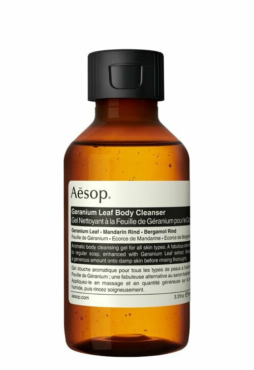Aesop Geranium Leaf Body Cleanser Гель для душа Цедра мандарина/герань/масло бергамота 100 мл