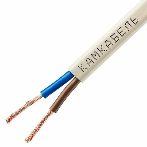 Провод Камкабель ШВВП 2x05 мм 5 м ГОСТ цвет белый 699₽