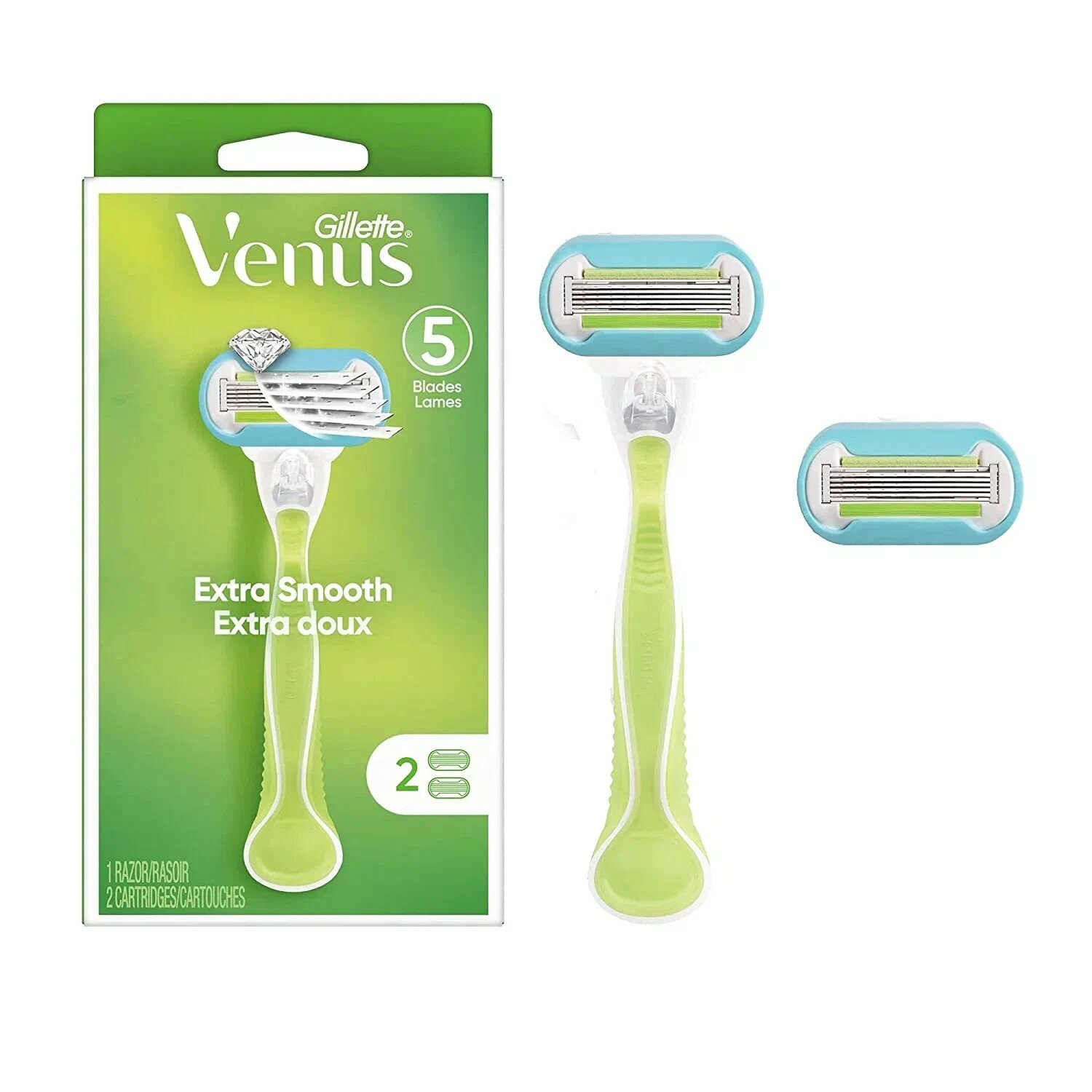 Бритва Gillette Venus Embrace, 2 сменные кассетыВ наборе1шт