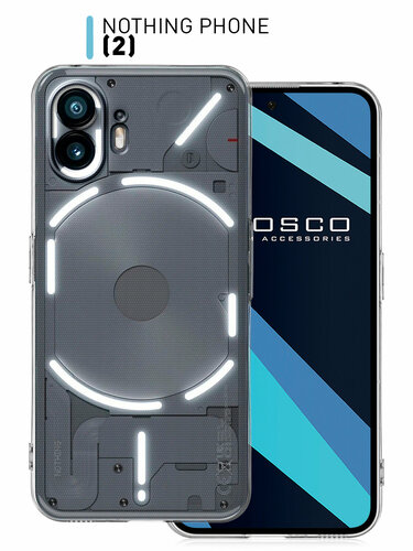 Силиконовый чехол Rosco на Nothing Phone (2) (Нафинг Фон 2), с защитой ...