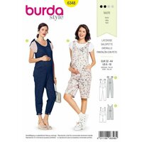 Выкройка Burda 6348 - свободные летние комбинезоны для будущих мам.;
 Коллекция BURDA весна-лето 2019.;
 Летний комбинезон  ...