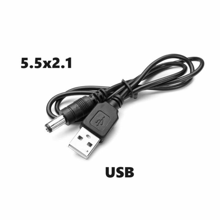 Зарядка переходник USB на DC 5.5x2.1 mm (папа) 236 зарядное устройство, штекер 2,1х5,5 мм Connector запчасти р/у FPV питания, удлинитель адаптер, соединительный кабель