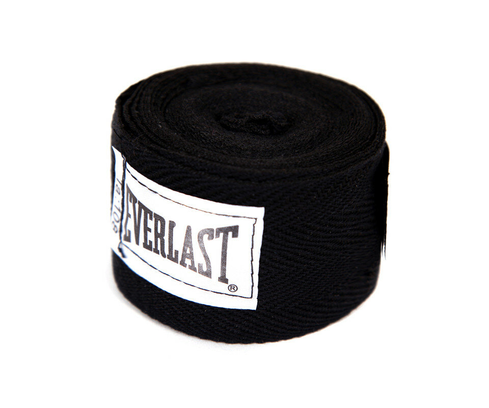 Бинты боксерские Everlast 23 Black 3 м. (One Size)