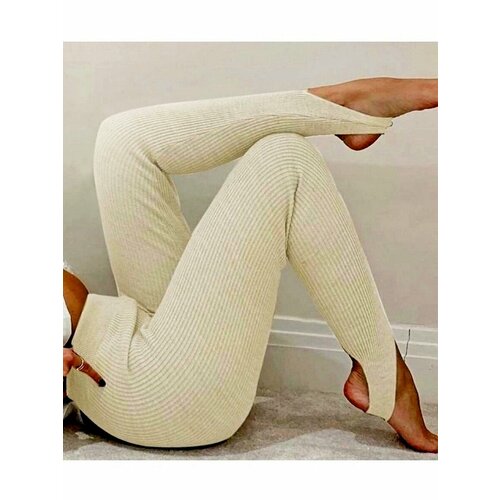 Легинсы , размер 42, бежевый