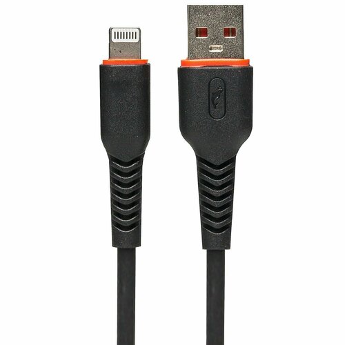 кабель штекер usb в 2 0 штекер lightning 1 5м орбита ot pcc29 Кабель USB - Apple lightning, SKYDOLPHIN S54L, черный, 1 шт.