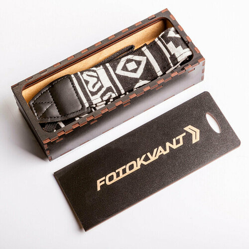 Ремень для фотоаппарата в подарочной деревянной коробочке Fotokvant STO-26