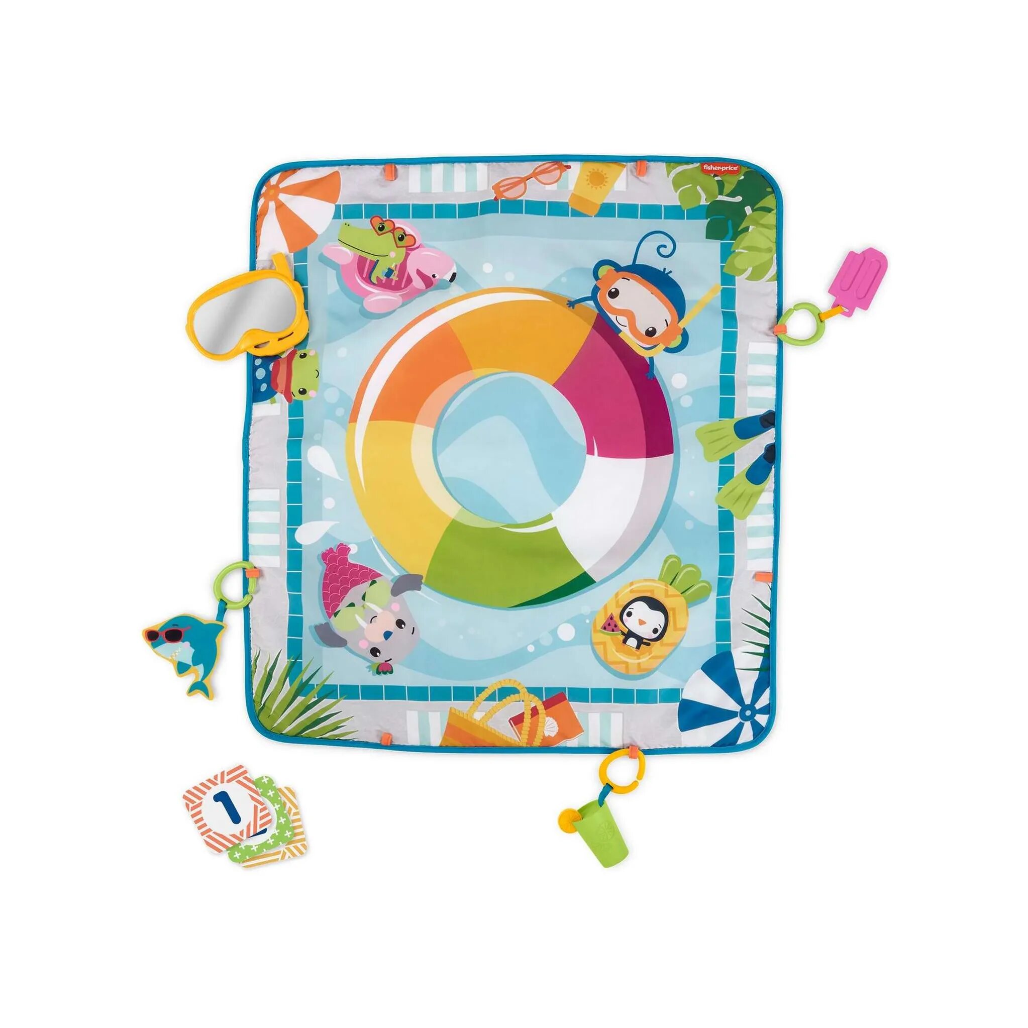 Развивающий коврик Fisher-Price Морская тематика 72.4 х 81.3 - фото №16