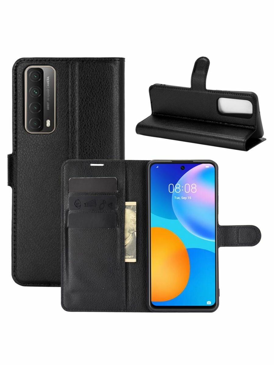 Brodef Wallet чехол книжка для Huawei P smart 2021 черный