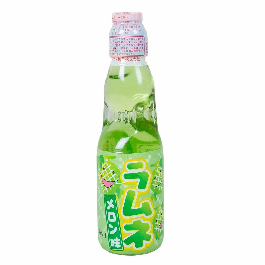 Газированный напиток HATAKOSEN Ramune со вкусом дыни, 200 мл (Япония)
