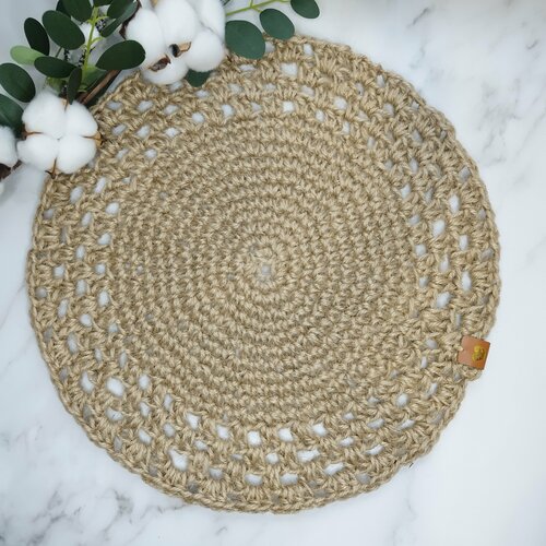 Эко подставка -салфетка Ажур 2 шт ручная работа 34 см 399₽