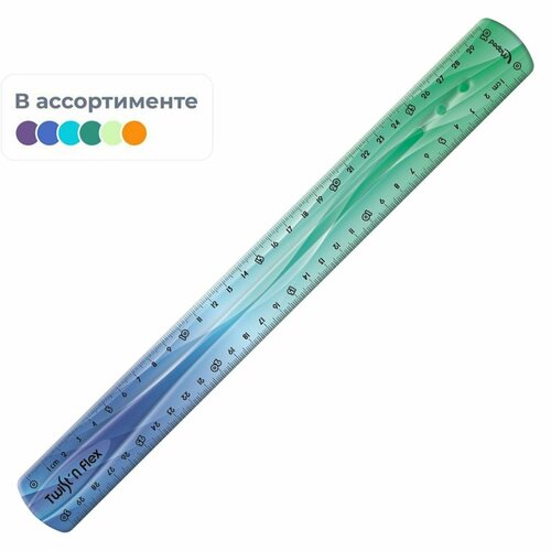 Линейка Maped TWIST'N FLEX DECOR 30см, гибкая, радужная расцв, ассорти,279315 комплект 2 штук линейка maped twist n flex decor 30см гибкая радужная расцв ассорти 279315