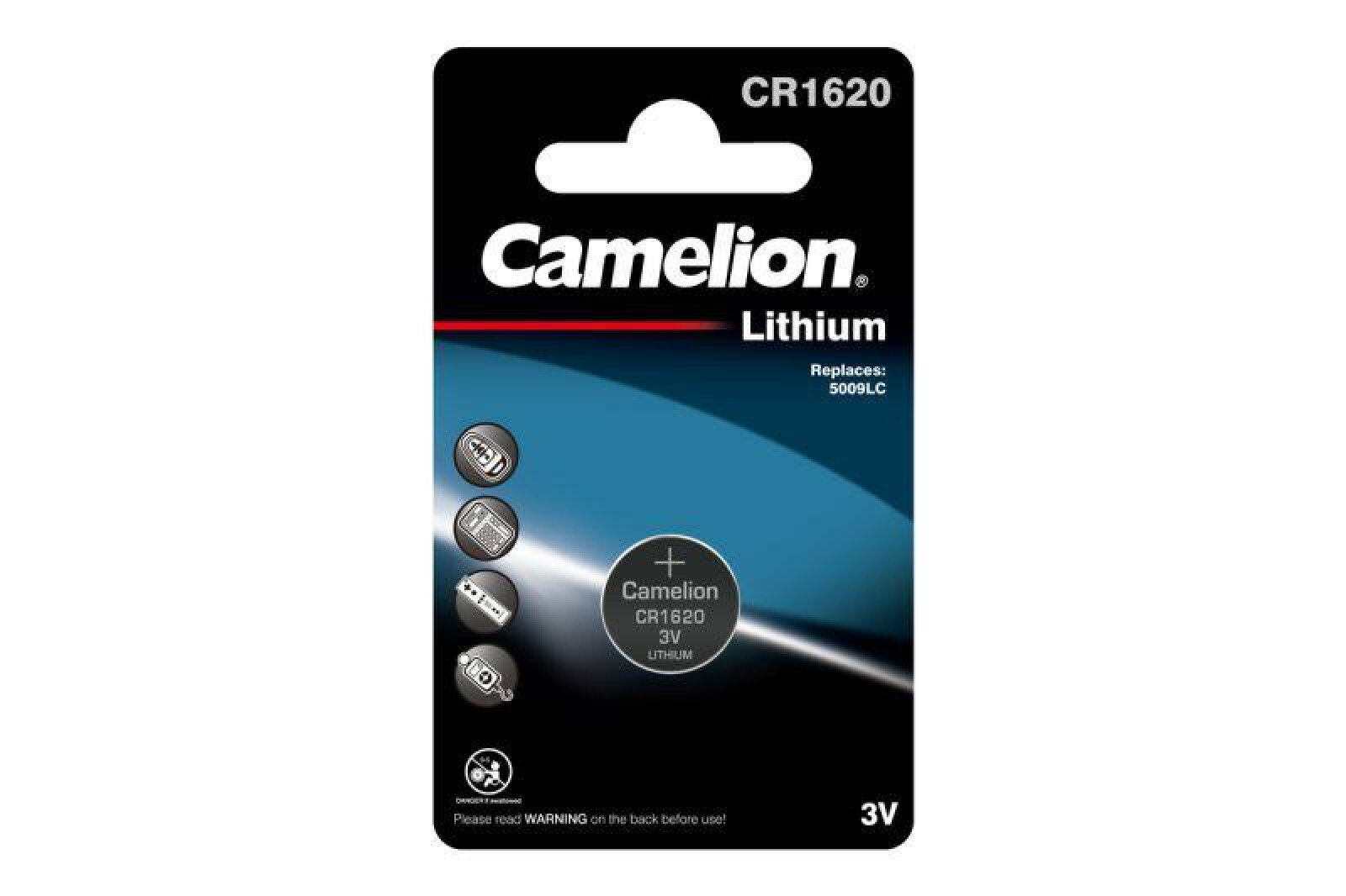 Элемент питания литиевый Camelion CR1620 BL-1