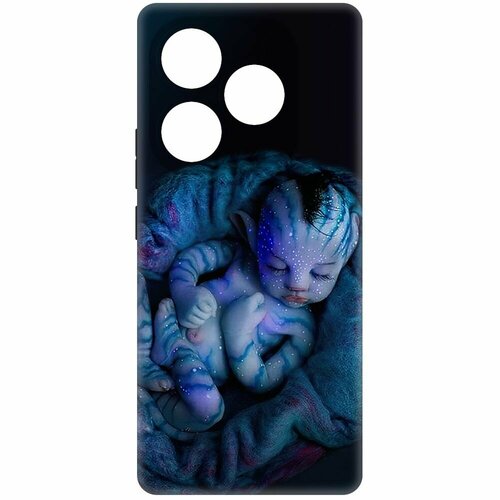 Чехол-накладка Krutoff Soft Case Аватар - Малышка для ITEL S23+ черный