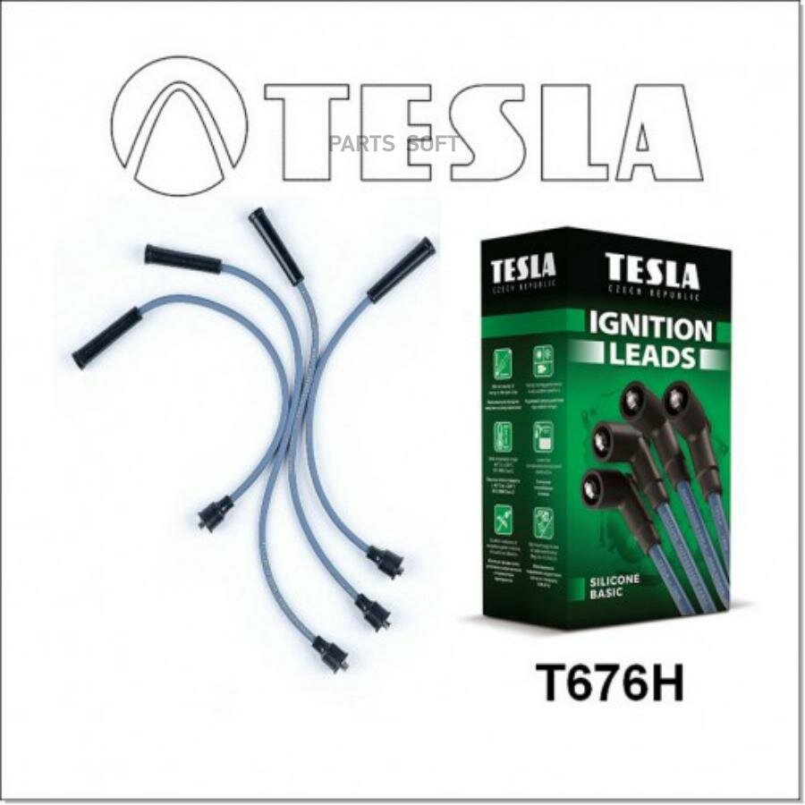 TESLA T676H Провода высоковольтные TESLA ГАЗ 2705-3221 УМЗ 4216 c 2-я катушками стандарт