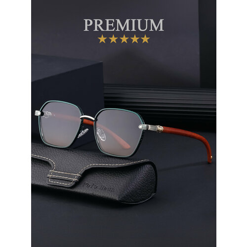 фото Солнцезащитные очки premium sunglasses premiums-blue, коричневый, зеленый double drop