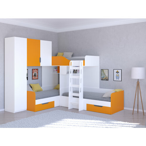 оранжевый, белый, оранжевый