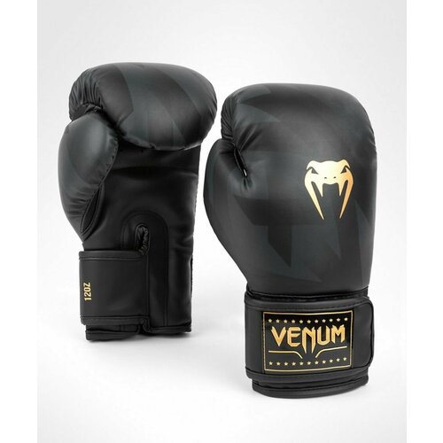 Боксерские перчатки тренировочные Venum Razor - Black/Gold (16 oz)