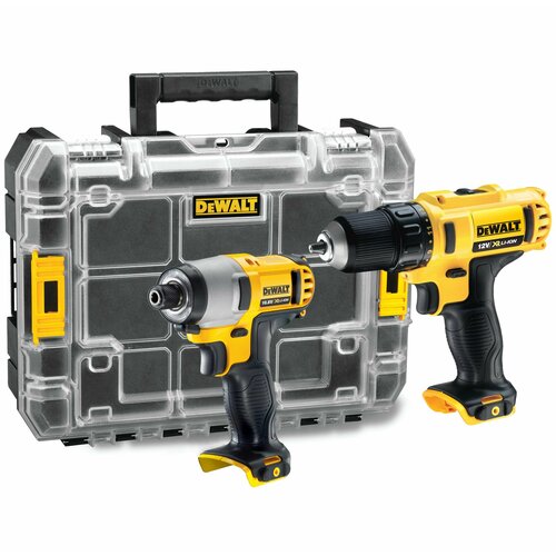 Набор DEWALT аккумуляторная дрель-шуруповерт DCD706 12 В и аккумуляторный ударный гайковерт DCF801 12 В без АКБ и ЗУ в кейсе TSTAK DCK211 1888000₽