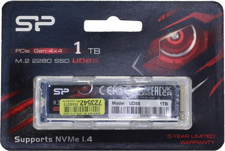 Накопитель SSD M.2 Silicon Power 1.0TB UD85 (SP01KGBP44UD8505) - фото №11