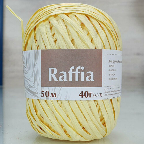 фото Пряжа artland raffia желтая солома (10 мотков)