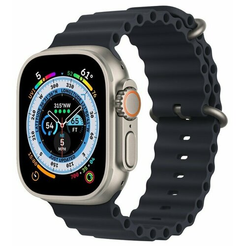 Умные часы Apple Watch Ultra 49 мм Titanium Case GPS Cellular титановыйполуночный Ocean Band 8710000₽