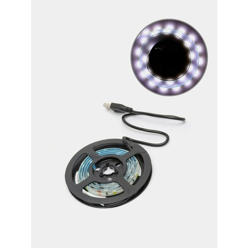 USB cветодиодная LED лента подсветка для телевизора и монитора 1 м IP65 5050 Цвет Белый 1199₽