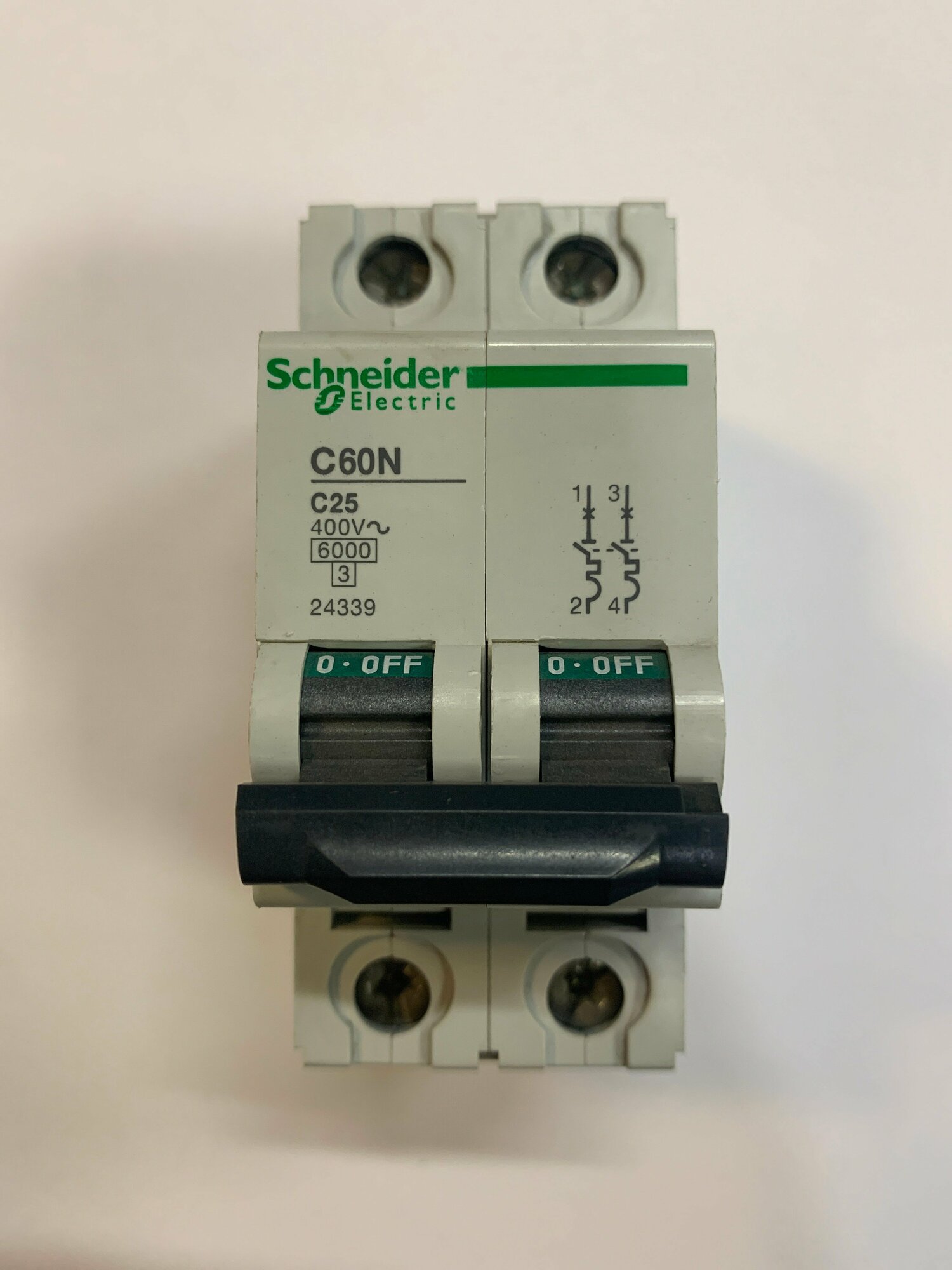 Автоматический выключатель Schneider Electric 24339 2P 25A 400V кривая C