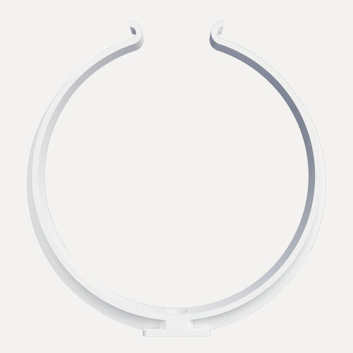 Изображение товара Держатель воздуховода ERA 12.5RDH, ПВХ, крепление саморезами, цвет белый, диаметр 125мм