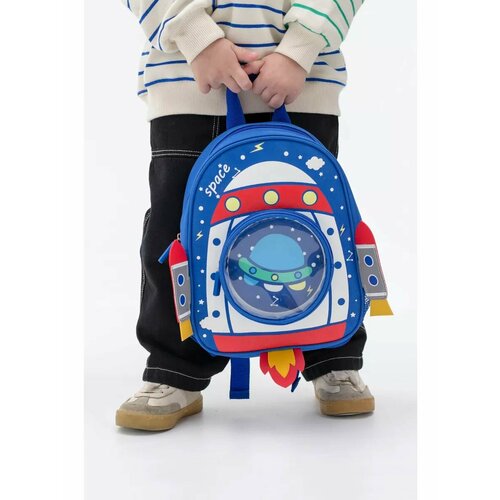 фото Рюкзак детский дошкольный маленький для малышей в садик с принтом космос play okay