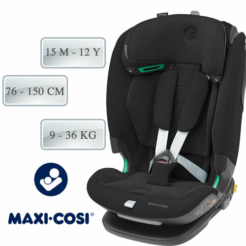 Детское автокресло Maxi-Cosi Titan Pro i-Size authentic black группа 1 2 3 от 9 до 36 кг maxi cosi titan pro