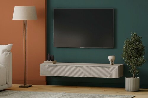 Изображение товара Тумба под МебельЛэнд24 ТВ Салерно NEW 3 Кашемир 148x42x22 бежевый