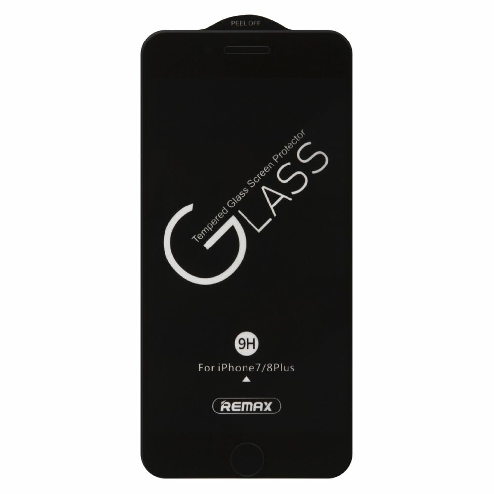 Защитное стекло REMAX GL-27 Medicine на дисплей Apple iPhone 7 Plus/8 Plus, 3D, черная рамка, 0.3мм