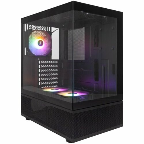 Корпус 1STPLAYER MIKU Mi7-A Black / ATX / 3x120mm LED fans / Mi7-A-BK-2F1R-1F1 черный