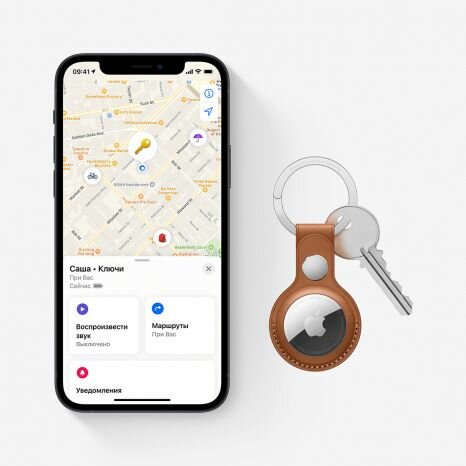 Метка Apple AirTag A2187/серебристый (mx542x/a) - фото №6