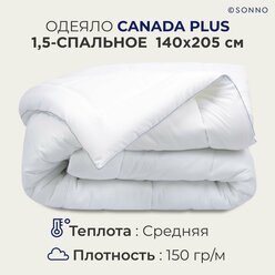 Одеяло SONNO CANADA PLUS, 1,5-спальное, стеганое, гипоаллергенное, всесезонное, 140х205 см