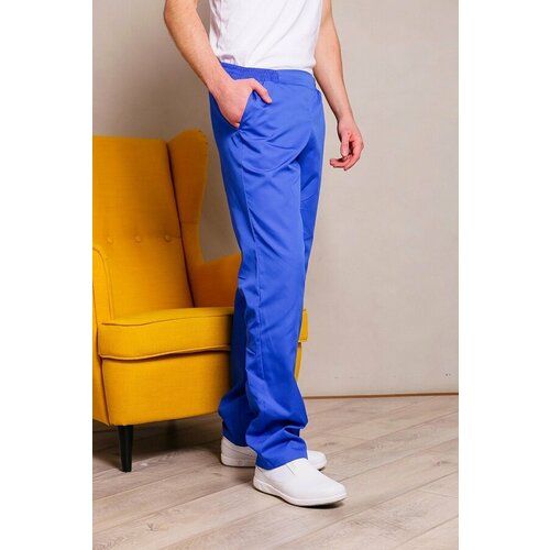 Одежда для медиков брюки медицинские мужские доктор стиль Комфорт василек Униформа для врача