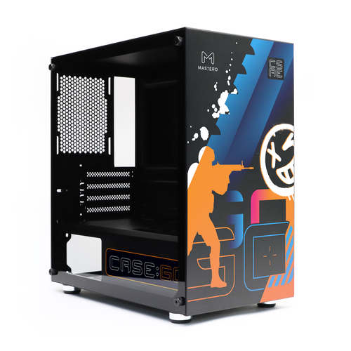 Корпус Mastero Case GO mATX, Mini-Tower, без БП черный (MST-GCM-01-GO)