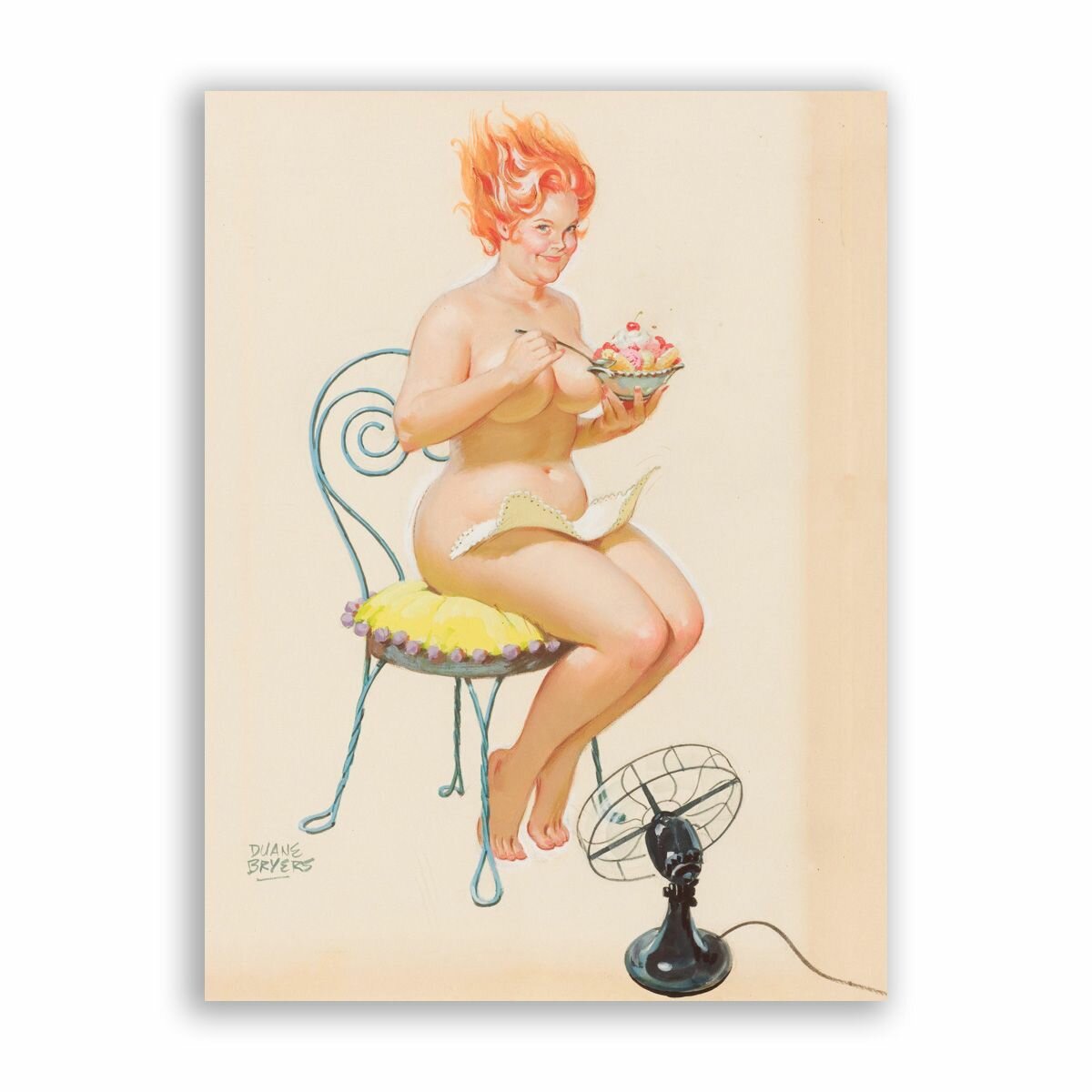 Постер на бумаге в стиле Пин-ап / Pin-up Girl - Hilda / Винтажная девушка / Размер 30 x 40 см