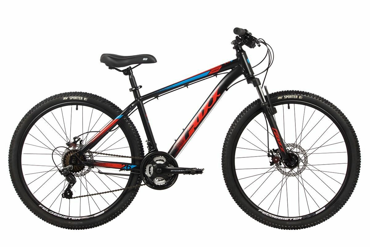 Велосипед FOXX CAIMAN 26 (2024) 18" черный