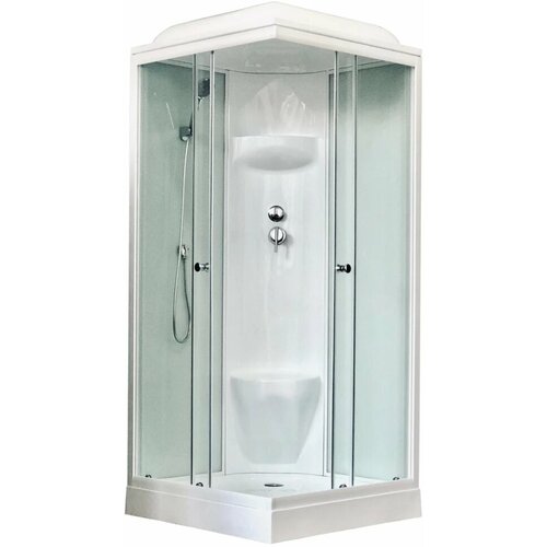 Душевая кабина 80x80x217 см Royal Bath RB80HP6-WT прозрачное душевая кабина 80х80 см royal bath нр rb80hp6 wt ch стекло прозрачное